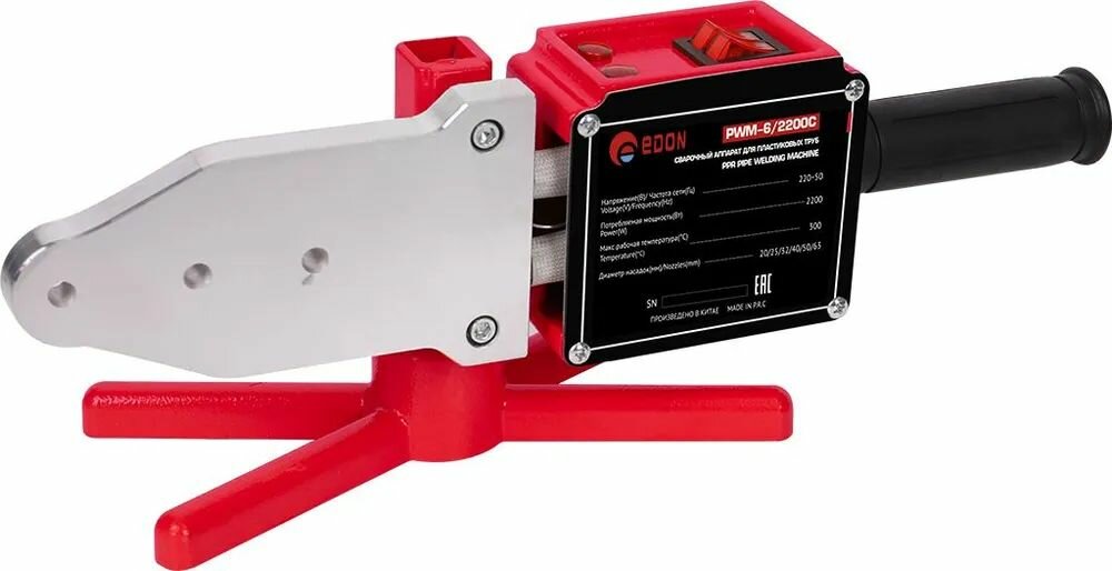 Сварочный аппарат для пластиковых труб Edon PWM-4/1200C 99999 1200Вт, раструбная сварка, парная паяльник электрический
