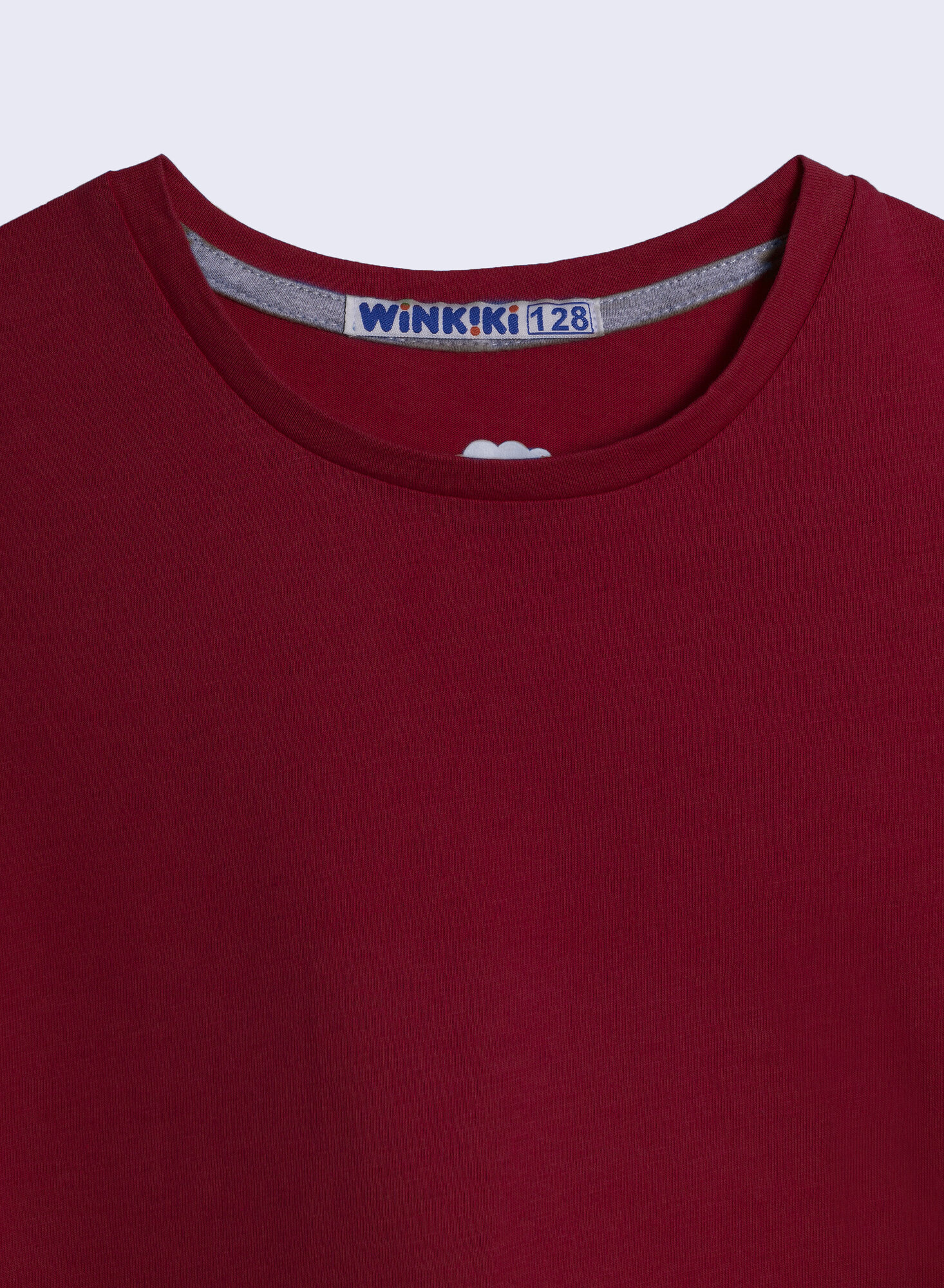 Футболка , размер 122 - 128, бордовый — фото 1