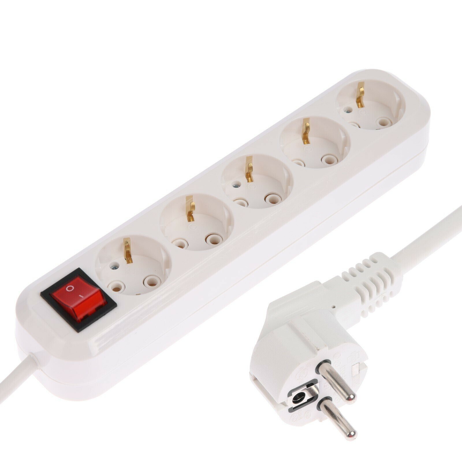 Сетевой фильтр удлинитель SP5W-318 - 5 роз - 1.8 м - белый