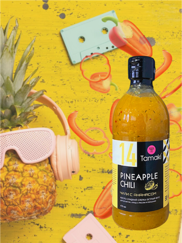 Изображение товара Соус ананасовый Tamaki с перцем чили, средней остроты 470 мл, Россия