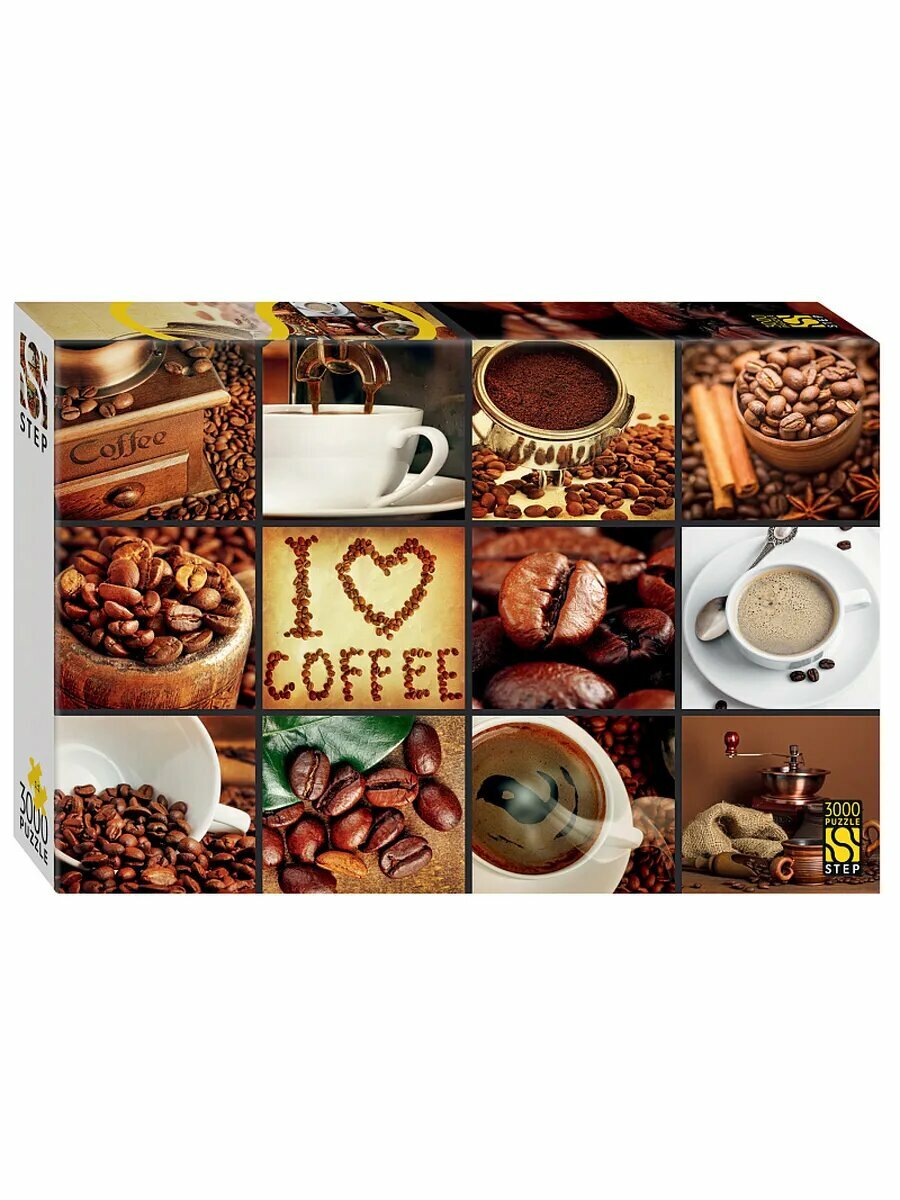 Пазлы 3000 элементов для взрослых "Кофе"