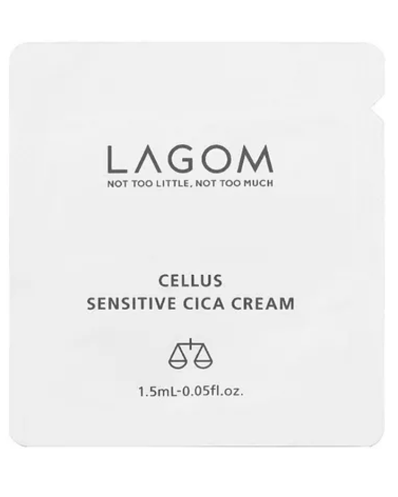 Успокаивающий пробник-крем Lagom Cellus, для чувствительной кожи, 1.5мл * 2 шт
