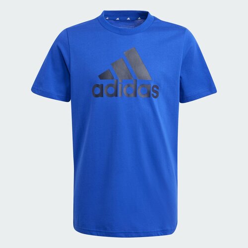 Футболка спортивная adidas, размер 15-16 лет, синий, черный