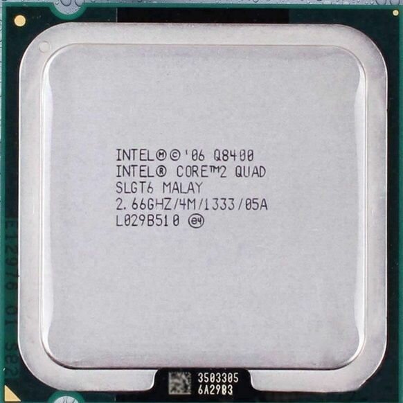 Процессор Intel Core 2 Quad Q8400 сокет 775 4 ядра 2,66 ГГц 95 Вт Комплектация BOX с кулером ID-COOLING SE-802-SD V3 BOX