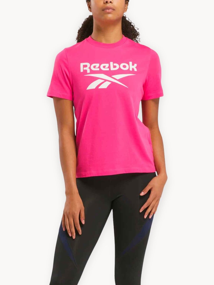 Футболка спортивная Reebok identity big logo, размер S, розовый,