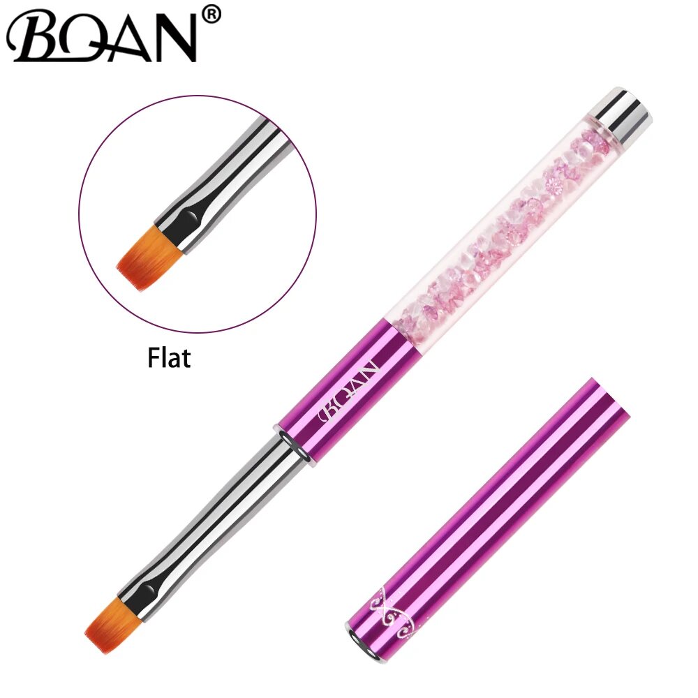 BQAN фиолетовые кисти для ногтей flat