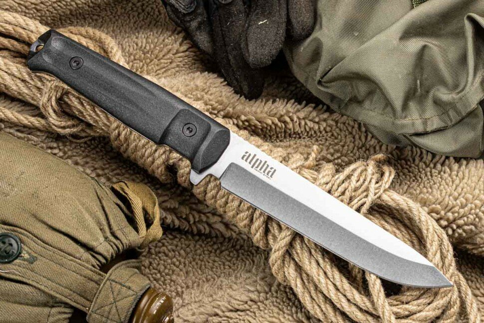 Тактический нож "Alpha" 420HC Stonewash