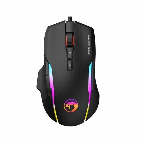 Мышь Marvo G945 игровая проводная оптическая RGB 10000 dpi USB 18 м чёрная 333100₽