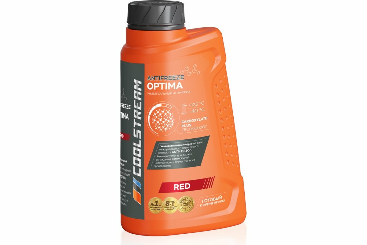 Антифриз CoolStream Optima G12+ готовый -40 красный 1 л