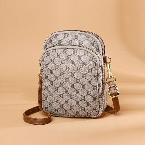 Сумка мессенджер SB фактура зернистая бежевая 1239₽