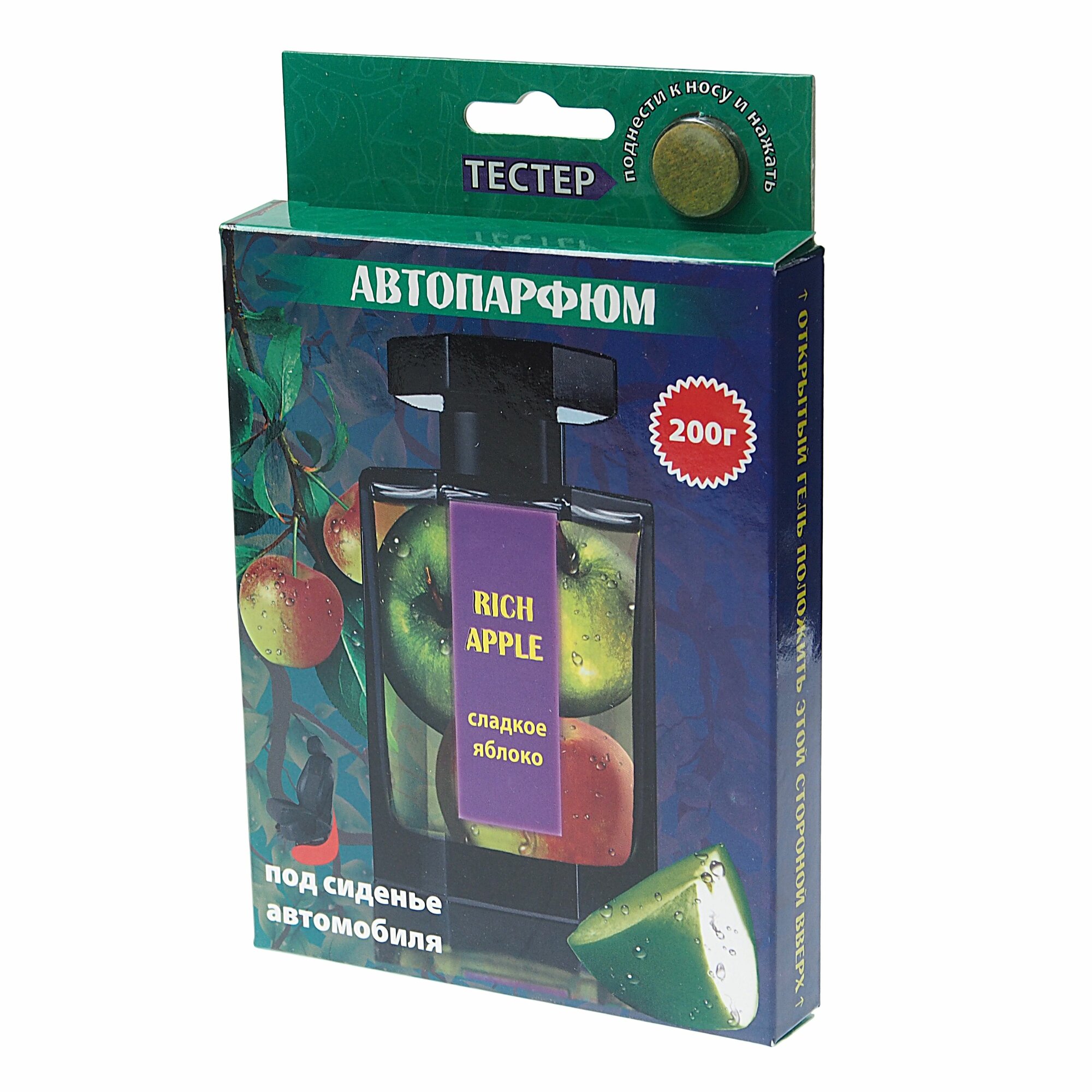 Ароматизатор воздуха SUPER FLOWER MAX (rich apple) гелевый, под сиденье 170гр FOUETTE