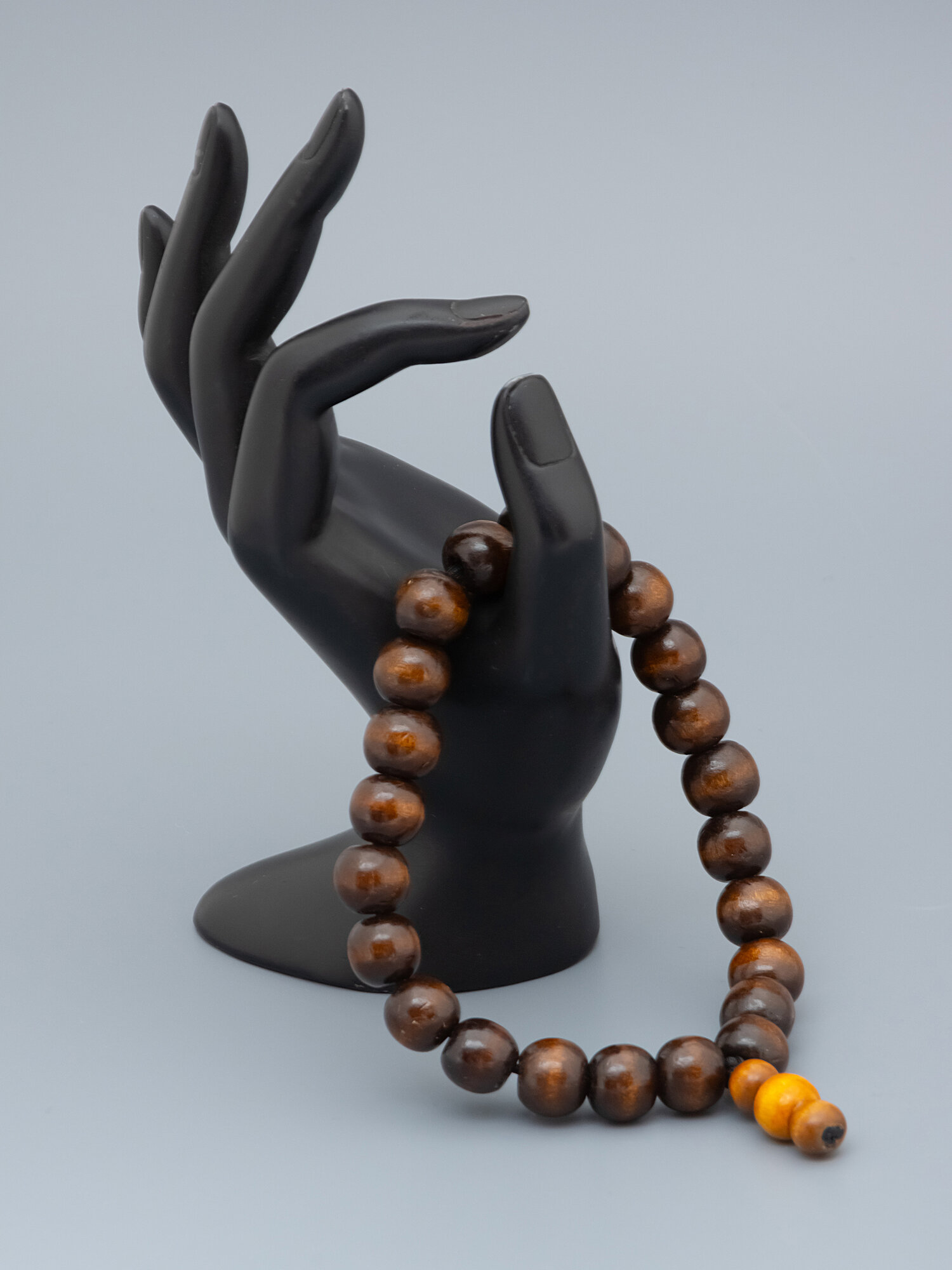 Чётки ЖемАрт, дерево, длина 26 см, желтый/коричневый — фото 1