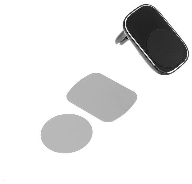 Держатель телефона магнитный Cartage в дефлектор, прорезиненный, черный - фотография № 8
