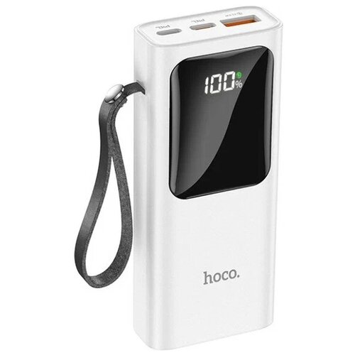 Портативный аккумулятор HOCO J41 Pro Mobi, 3A, 10000 мА⋅ч, белый hoco аксессуар j86a портативный аккумулятор 50000mah 3a белый 59245