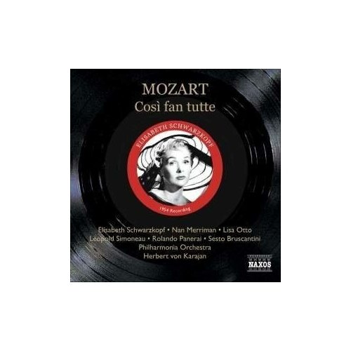 Mozart - Cosi Fan Tutte-Schwarzkopf Karajan Naxos CD Deu ( Компакт-диск 3шт)