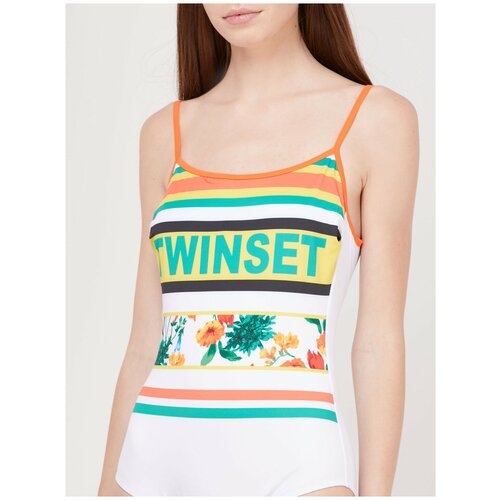 фото Купальник слитный с цветочным принтом и логотипом twinset ru 44 / eu 38 / s