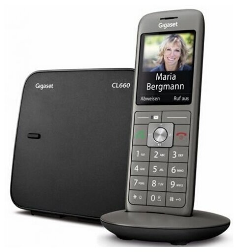 Телефон DECT Gigaset CL660A SYS RUS S30852-H2824-S321 черный автооветчик АОН