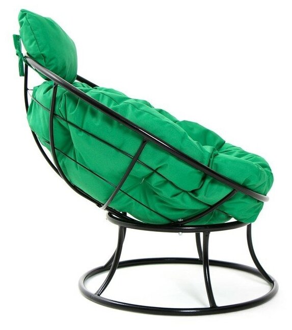 Кресло "Папасан" мини, с зелёноё подушкой, 81х68х77см - фотография № 6