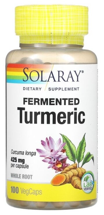 Капсулы Solaray Fermented Turmeric