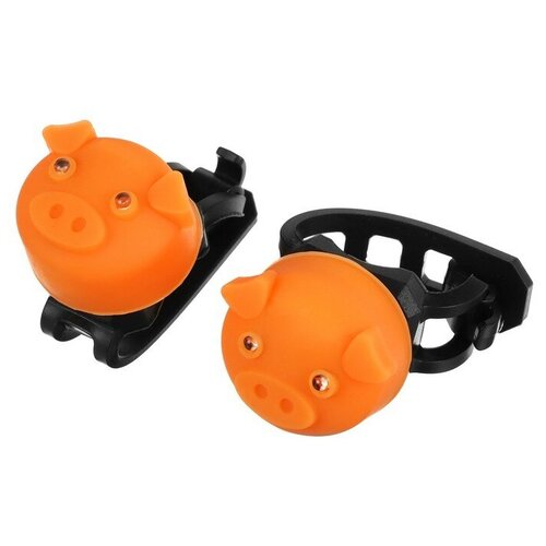 Комплект велосипедных фонарей JY-339P, передний и задний, цвет оранжевый комплект велосипедных фонарей forall передний задний usb