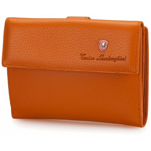 фото Кошелек tonino lamborghini sport elegance orange, 15.2х11.5 см, кожа.