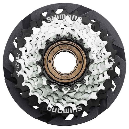 кассета трещотка 7 скоростей 00 170044 freewheel 7х14 28 hg ug коричневая Трещотка SHIMANO TZ510, 7 скоростей, 14-28, без упаковки