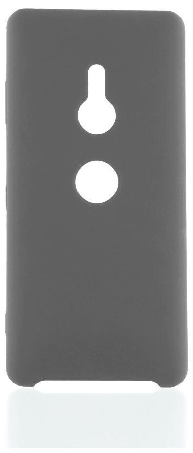 Чехол для Sony Xperia XZ3 прорезиненный с SOFT-TOUCH покрытием и микрофиброй (мягкая подкладкоа внутри) матовый чехол серый
