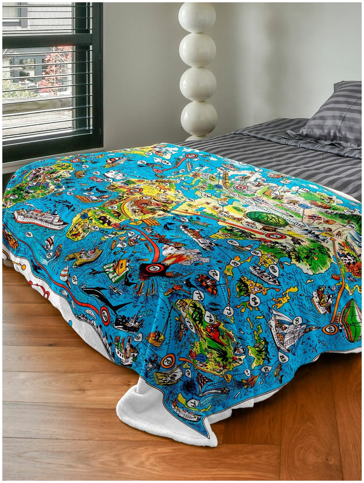 Игровой плед Путешествие из флиса 100х150 см