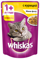 Корм для кошек Whiskas (0.085 кг) 24 шт. Мини-филе с курицей для взрослых кошек 0.085 кг 24