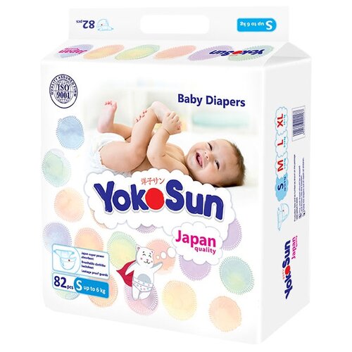 фото Yokosun подгузники S (до 6 кг) 82 шт.
