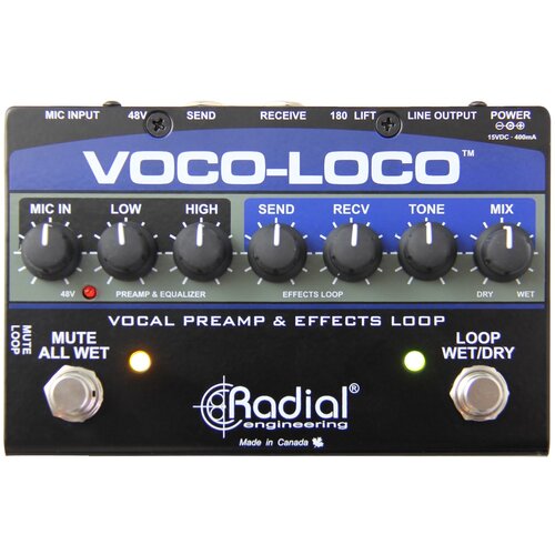 Radial Voco-Loco микрофонный предусилитель и петля эффектов