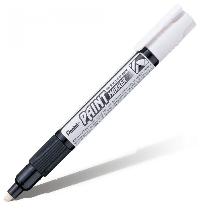 Маркер перманентный Pentel "Paint" 4,6 мм, с круглым наконечником, черный - фото №7