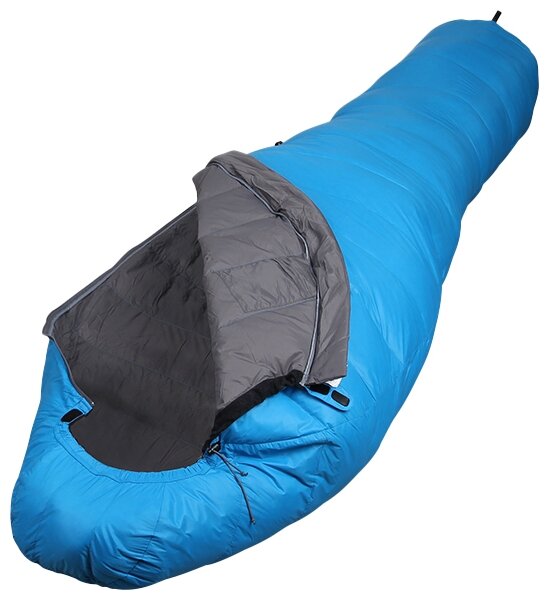 Спальный мешок пуховый Adventure Light голубой 240x90x60
