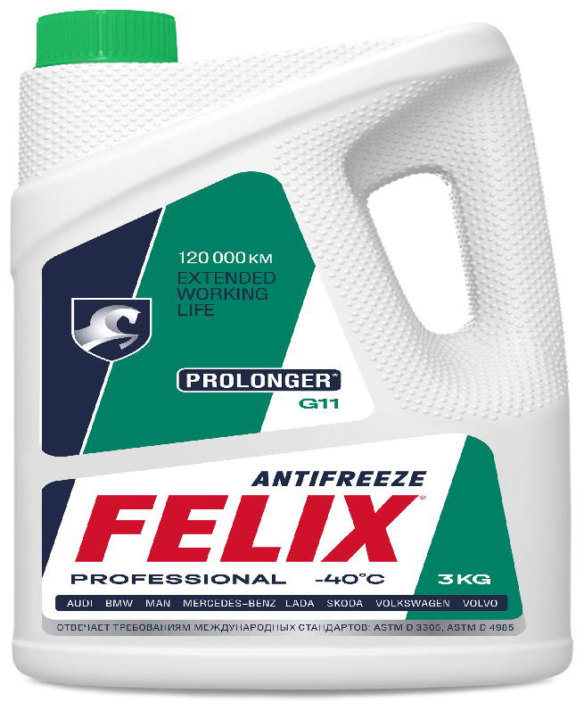 Антифриз готовый гибридный PROLONGER-40 Зеленый G11 3л (1 шт.)