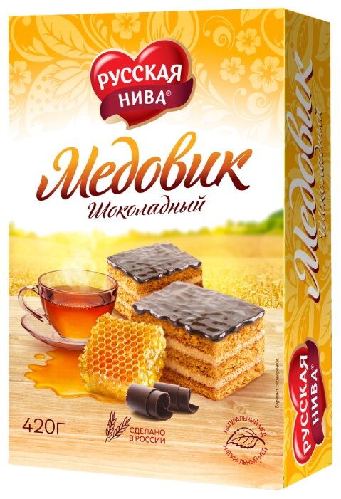 Торт Русская нива Медовик с шоколадом