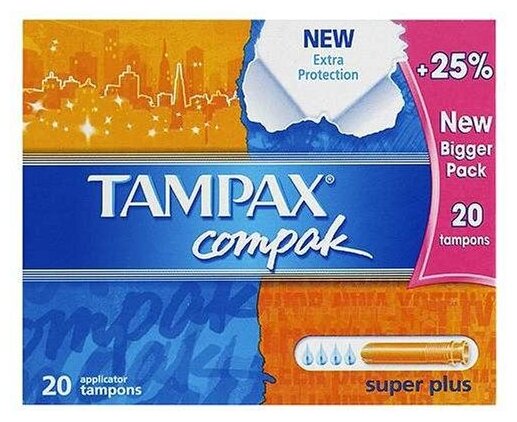 Важная информация о товаре TAMPAX тампоны Compak Super Plus с аппликатором,...