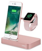 Док-станция универсальная Belkin Valet Charge Dock for Apple Watch + iPhone розовое золото