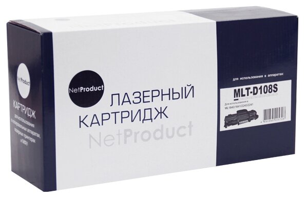 NetProduct MLT-D108S Картридж для Samsung ML-1640 1641 2240 2241, 1,5К