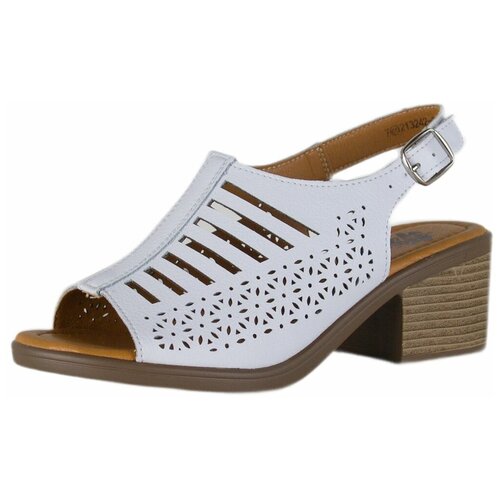 фото Босоножки тофа, натуральная кожа, размер 39, белый