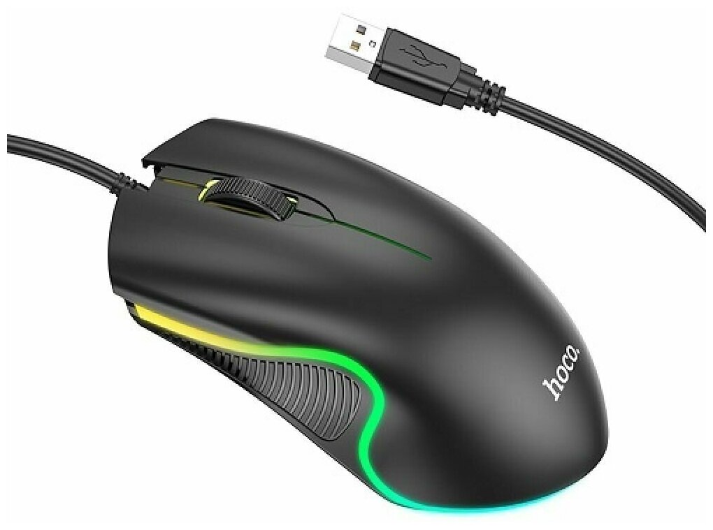 Компьютерная мышка hoco GM19 Enjoy gaming luminous wired mouse