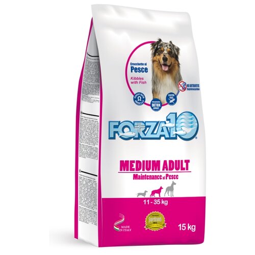 FORZA10 DOG MAINTENANCE ADULT MEDIUM для взрослых собак средних пород с рыбой (12,5 кг)