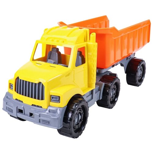 Машинка Тягач Бизон , с прицепом, строительный детская машинка тягач heavy truck 24 см коллекционная модель грузовик
