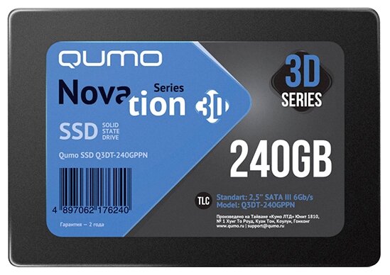 SSD диск 240gb QUMO Q3DT-240GPPN QM Novation TLC 3D OEM SATA3.0, 7mm