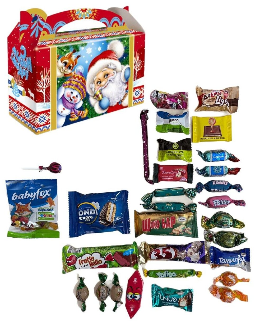 Подарочный набор конфет на Новый год "Новогодний", 500 грамм - фотография № 1
