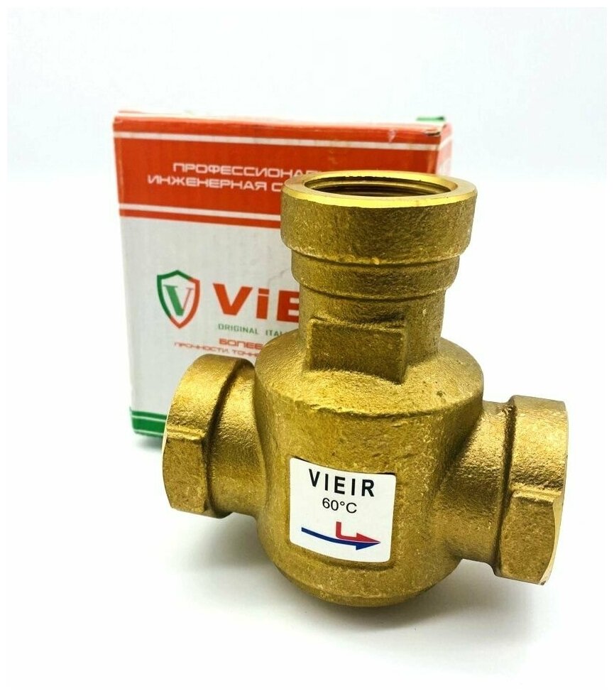 Трехходовой термостатический антиконденсационный клапан 60 °C 1" ViEiR VR238A