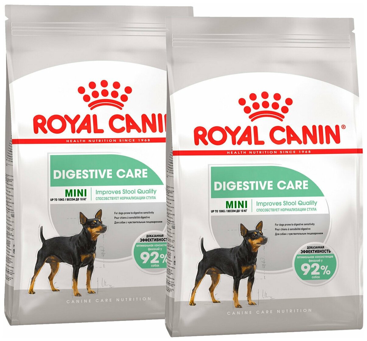 ROYAL CANIN MINI DIGESTIVE CARE для взрослых собак маленьких пород для поддержания здоровья пищеварительной системы (3 + 3 кг)