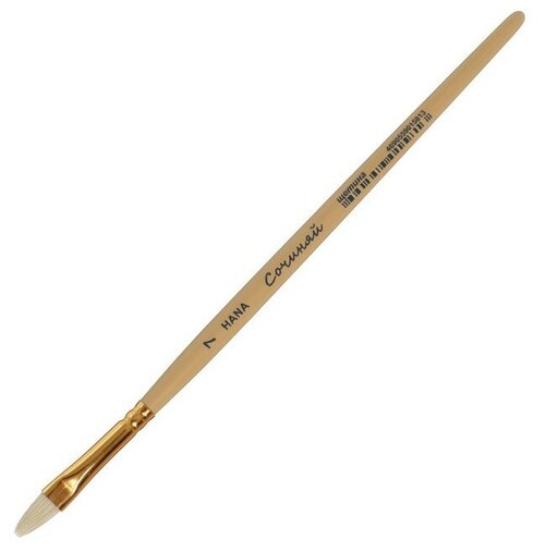 Кисть Щетина овальная Roubloff Сочиняй № 7 (длина волоса 11 мм), короткая ручка матовая