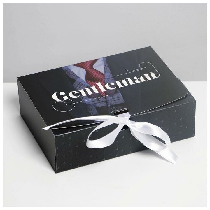 Дарите Счастье Коробка подарочная складная, упаковка, «Джентльмен», 16.5 х 12.5 х 5 см
