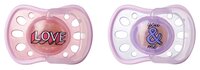 Пустышка латексная ортодонтическая Tommee Tippee Soft Rim 6-18 м (2 шт) голубой/бирюзовый