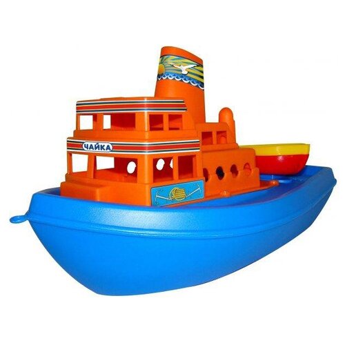 Лодка Полесье Чайка (36964), 37 см, оранжевый/синий корабль виктория полесье